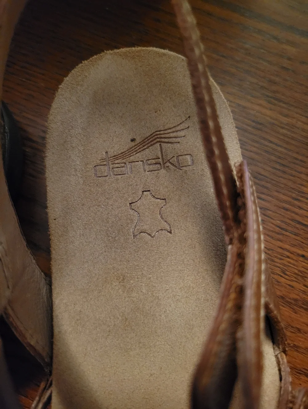 Dansko Roslyn Waxy Burnished Tan Womens Sandals Size 39 - Picture 6 of 9